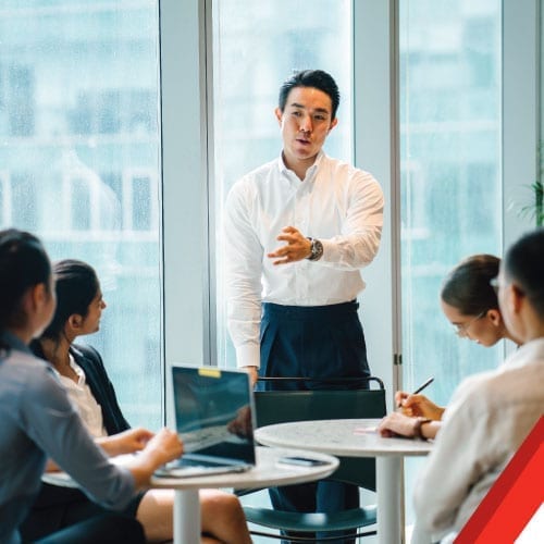 Unigroup Asia moving company staff having a meeting.